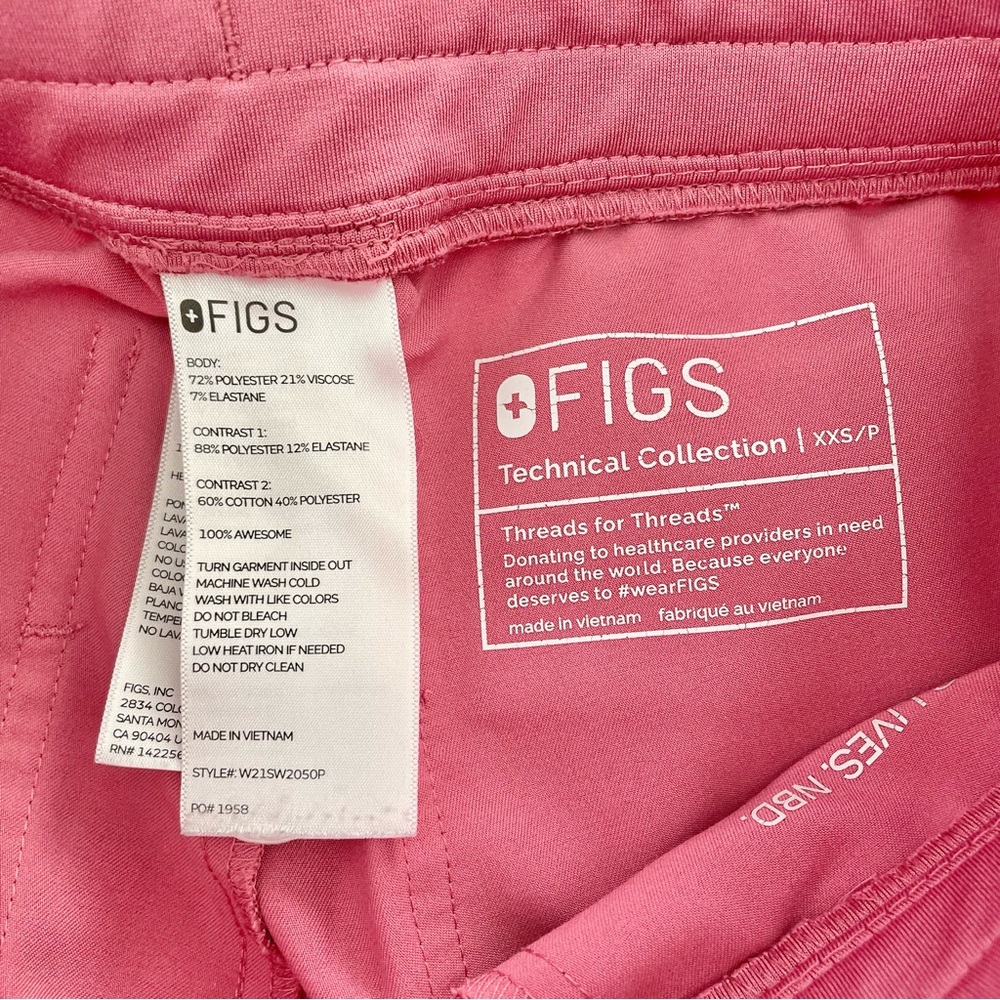 Figs Women's Quartz BCA breast cancer awareness Zamora petite jogger scrub pants - Picture 4 of 4